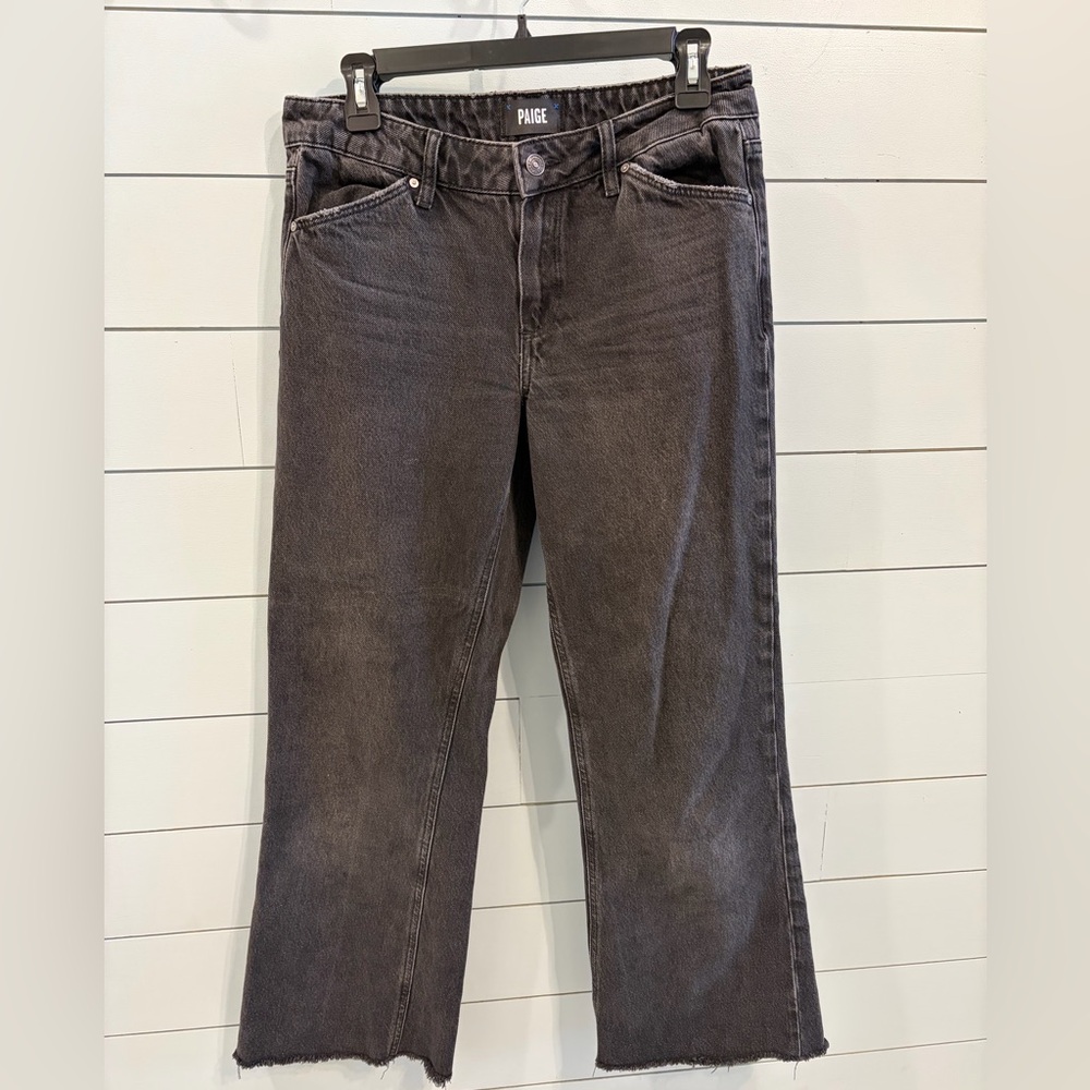 PAIGE Charcoal Straight Leg Jeans